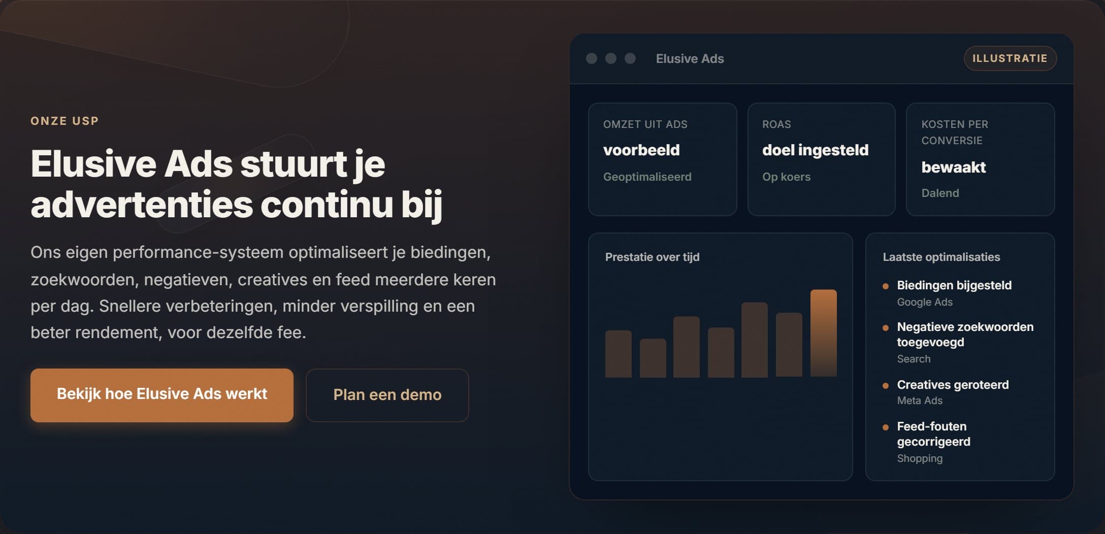 ElusiveAds inside the Vindbaar.ai platform